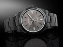 Rolex Oyster Perpetual Grey Dial Black PVD/DLC Coated Stainless Steel Watch 114300