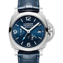 Panerai Luminor BiTempo PAM01361 44mm Stainless steel with Blue Leather Watch Blue Dial 2024