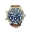 Patek Philippe Calatrava Travel Time 5524G-001 White Gold with Brown Leather Watch Blue Dial