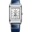 Jaeger-LeCoultre - 3918420 Reverso Tribute Duoface Calendar Stainless Steel Blue Alligator Strap Watch  2024