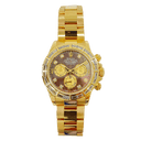 Rolex Cosmograph Daytona 40mm Oyster 116568BR Yellow Gold Watch Black MOP Diamond Dial 2012