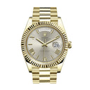 Rolex Day-Date Silver Roman Dial 228238 Yellow Gold Watch MINT 2021