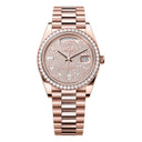 Rolex Day Date 40mm 228345rbr-0002 Rose Gold with Pave Diamond Dial Presidential Watch 2024
