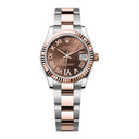 Rolex Datejust 31 278271-0003 Steel and Everose Gold Watch Fluted Bezel Oyster Bracelet 2024