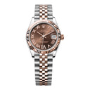 Rolex Datejust 31 Steel and Everose Gold 278271-0004 Fluted Bezel Chocolate Roman Dial Jubilee Watch 2024