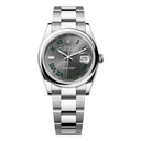 Rolex Datejust 36mm 126200-0018 Oyster Stainless Steel Watch Wimbledon Grey Roman Dial 2024