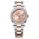 Rolex Datejust 126281RBR-0016 36mm Oyster Bracelet Stainless Steel & Rose Gold Pink Dial 2024