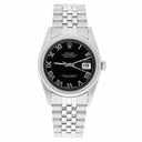 Rolex Datejust 36mm Stainless Steel 16234 Black Roman Dial, Jubilee Circa - 1995