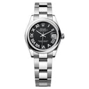 Rolex Datejust Black Roman 31mm 278240-0001 Oyster Steel Ladies Watch 2024