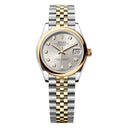 Rolex Datejust 31mm Stainless Steel and Yellow Gold 278243-0020 Watch Domed Bezel Silver Diamond Dial Jubilee Bracelet 2024