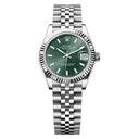 Rolex Datejust 31 278274-0018 Steel and White Gold  Fluted Bezel Mint Green Index Dial Jubilee Bracelet Watch 2024