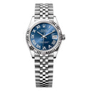 Rolex Datejust 31 Steel and White Gold Fluted Bezel 278274-0034 Blue Roman Dial Jubilee Bracelet Watch 2024