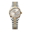 Rolex 278273-0004 Datejust 31 Watch 18Kt Fluted Bezel Silver Diamond Roman Six Dial Watch 2024
