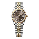 Rolex Steel and Yellow Gold Datejust 31 Watch 278273-0022 Fluted Bezel Dark Grey Diamond Dial - Jubilee Bracelet 2024