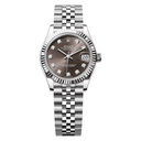 Rolex Datejust 31 278274-0008 Steel and White Gold Fluted Bezel  Dark Grey Diamond Dial - Jubilee Bracelet 2024