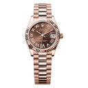Rolex Datejust 31 278275-0025 President Bracelet 18kt Everose Gold Diamond Chocolate Dial Watch 2024