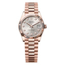 Rolex Everose Gold 278275-0039 Datejust 31 Fluted Bezel Silver Diamond Dial - President Bracelet 2024