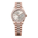 Rolex Datejust 31 Rose Gold 278285rbr-0030 Diamond Bezel Silver Diamond Dial - President Watch 2024