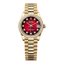 Rolex Datejust 31 278288RBR-0041 Diamond Bezel Red ombré Diamond Dial Yellow Gold Watch 2025