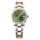 Rolex Datejust 31mm 278383rbr-0015 Oyster Steel & Yellow Gold Watch Green Roman Dial 2024