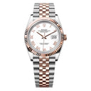 Rolex Datejust 36mm 126231-0015 White Roman Dial Jubilee Bracelet Steel & Rose Gold Watch 2024