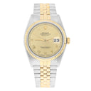 Rolex Datejust 36mm 16233 Two Tone Champagne Roman Dial Jubilee Circa - 1987