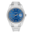 Rolex Datejust II 116300-0004 Steel Blue Roman Dial Oyster Bracelet Mens 41mm Watch