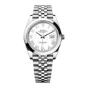 Rolex Datejust 41mm 126300-0016 Stainless Steel White Roman Dial Mens Jubilee Watch 2024