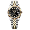 Rolex Datejust 41 126333-0006 Jubilee Stainless Steel & Yellow Gold Watch Black Diamond Dial 2024