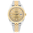 Rolex Datejust 126333-0010 41mm Champagne Index Dial 2tone Watch Jubilee Band 2022