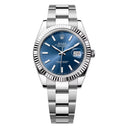 Rolex Datejust 41mm Oyster 126334-0001 Stainless Steel & White Gold Watch Blue Index Dial