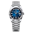 Rolex Day-Date 128236-0005 Platinum Blue Ombre Diamond Dial Presidential Watch 2024
