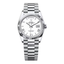 Rolex Day-Date 128236-0017 Platinum White Roman Dial Presidential Watch 2024