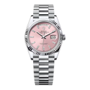 Rolex Day-Date 128236-0024 Platinum Pink Diamond Dial Presidential Watch 2024