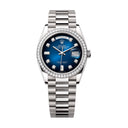 Rolex Day Date 128349RBR-0010 36mm White Gold with Blue Diamond Dial Watch 2024