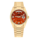 Rolex Day-Date 128238-0088 36mm Yellow Gold Carnelian Roman Diamond Dial Presidential