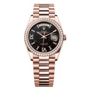 Rolex Day-Date 128345rbr-0044 36mm Eisenkiesel Dial Rose Gold with Diamond Bezel Watch 2024