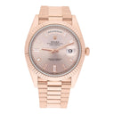 Rolex Day-Date 228235-0004 40mm Everose Gold Watch Sundust Diamond Dial