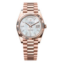 Rolex Day-Date 40 228235-0056 Rose Gold Fluted Bezel Mother of Pearl Dial 2024