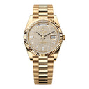 Rolex Day-Date 228238-0054 40mm Pave Diamond Dial Yellow Gold Watch 2024