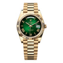 Rolex Day-Date 40 228238-0069 Yellow Gold Fluted Bezel Green Dial 2024
