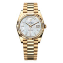Rolex Day-Date 40 228238-0071 Yellow Gold Fluted Bezel Mother of Pearl Dial 2024