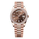 Rolex Day-Date 40 228345RBR-0006 Chocolate Diamond Dial Rose Gold with Diamond Bezel 2024