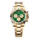 Rolex Cosmograph Daytona 126508-0008 Yellow Gold Fixed Bezel Green Dial Oyster Bracelet 2025