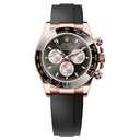 Rolex Cosmograph Daytona 126515LN-0002 Rose Gold Black Cerachrom Bezel Black And Sundust Index Dial Oysterflex Strap Watch 2024