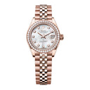 Rolex Lady-Datejust 28 279135RBR-0019 Rose Gold Diamond Bezel Mother of Pearl Diamond Dial President Bracelet 2024