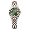 Rolex Datejust 28mm 279171-0007 Two-Tone Rose Gold and Steel Jubilee Watch Green Diamond Dial 2024