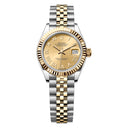 Rolex Datejust 28  Steel/Yellow Gold Lady Watch 279173-0009 Fluted Bezel Champagne Roman Dial Jubilee Bracelet 2024