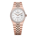 Rolex Land-Dweller 127285TBR-0002 White Diamond Dial Flat Jubilee Bracelet
