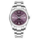 Rolex Oyster Perpetual 114300-0002 39mm Red Grape Dial Steel Men's Watch - 2018